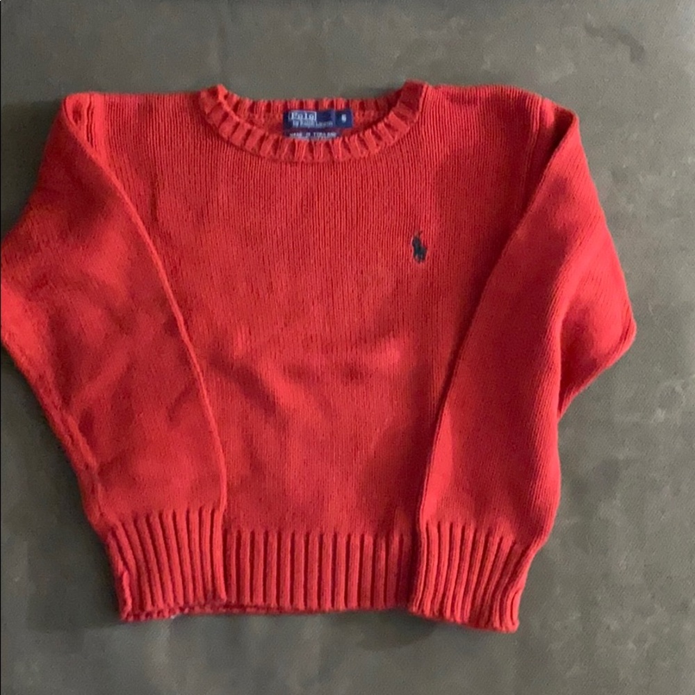 Polo Ralph Lauren Boys Sweater Red SZ 5